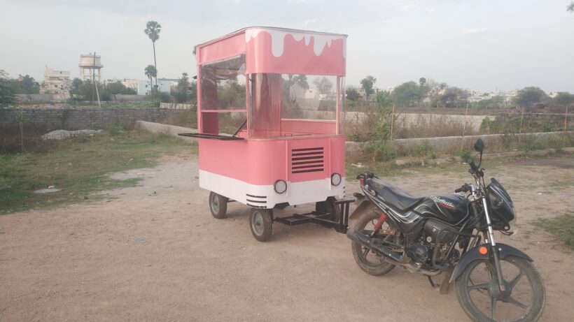 pink bus food truck